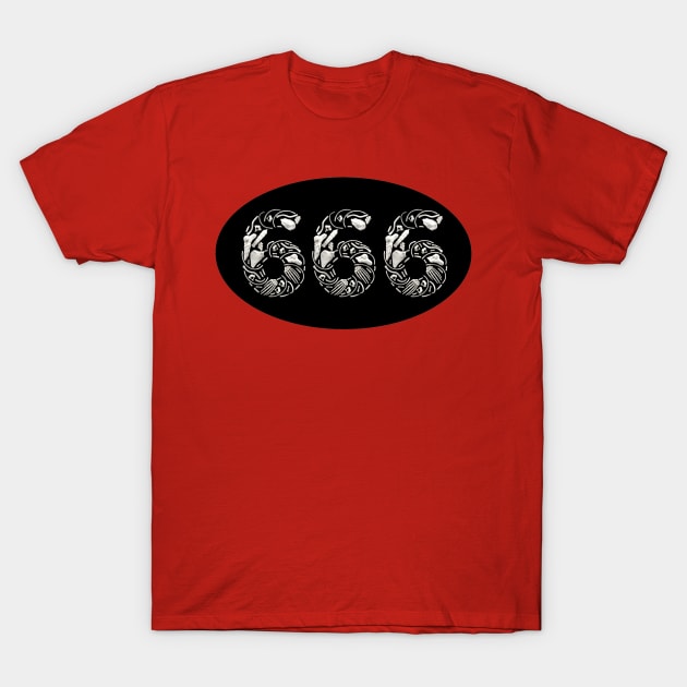 Dark 666 made of bones (Ideal for goths and Halloween) T-Shirt by F-for-Fab